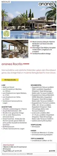 Billa Reisen Ananea rocrita Angebot