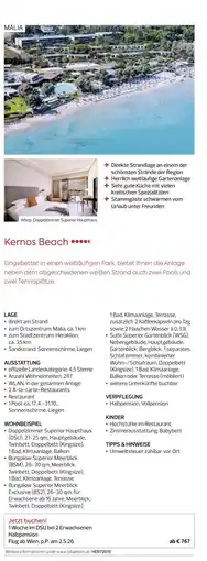 Billa Reisen Kernos Beach Angebot