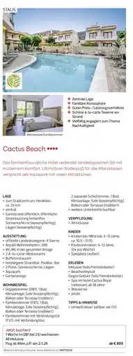 Billa Reisen Cactus Beach Angebot