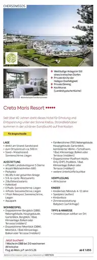 Billa Reisen Creta Maris Resort Angebot