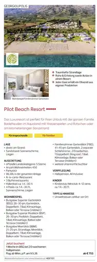 Billa Reisen Pilot Beach Resort Angebot