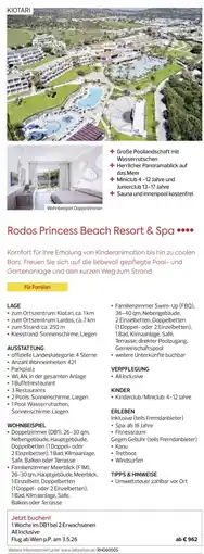 Billa Reisen Rodos Princess Beach Resort & Spa Angebot