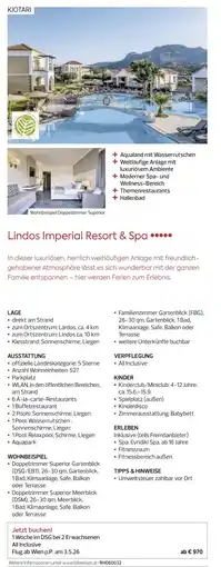 Billa Reisen Lindos Imperial Resort & Spa Angebot