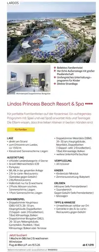 Billa Reisen Lindos Princess Beach Resort & Spa Angebot