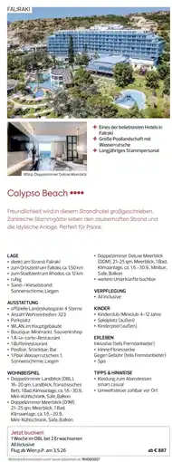 Billa Reisen Calypso Beach Angebot