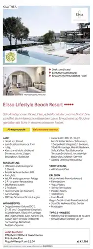 Billa Reisen Elissa Lifestyle Beach Resort Angebot