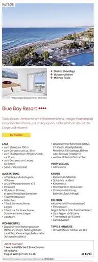Billa Reisen Blue Bay Resort Angebot