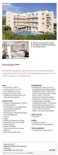 Billa Reisen Nereides Angebot