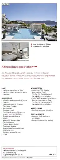 Billa Reisen Althea Boutique Hotel Angebot
