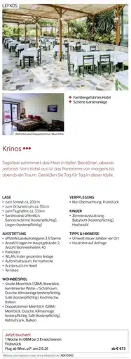 Billa Reisen Krinos Angebot