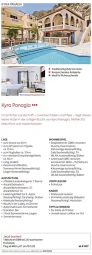 Billa Reisen Kyra Panagia Angebot