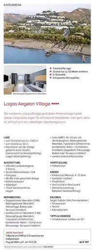 Billa Reisen Lagas Aegean Village Angebot