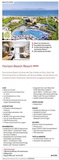 Billa Reisen Horizon Beach Resort Angebot