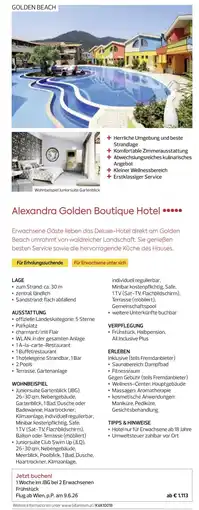 Billa Reisen Alexandra Golden Boutique Hotel Angebot