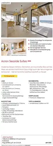 Billa Reisen Acron Seaside Suites Angebot