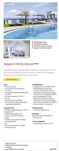 Billa Reisen Aegean Infinity Deluxe Angebot
