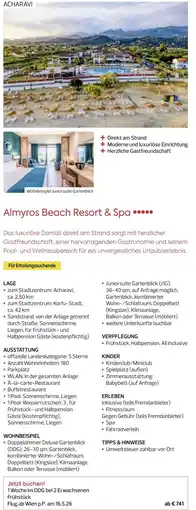 Billa Reisen Almyros Beach Resort & Spa Angebot