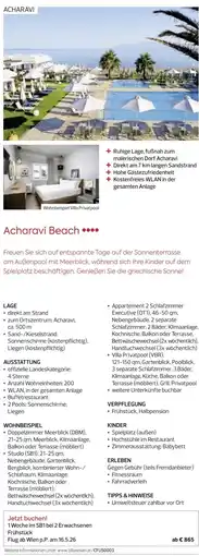 Billa Reisen Acharavi Beach Angebot