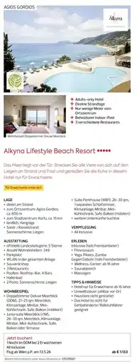 Billa Reisen Alkyna Lifestyle Beach Resort Angebot