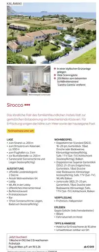 Billa Reisen Sirocco Angebot