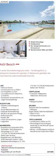 Billa Reisen Astir Beach Angebot