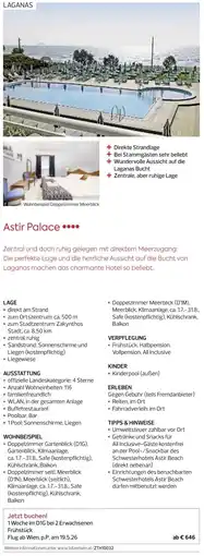 Billa Reisen Astir Palace Angebot