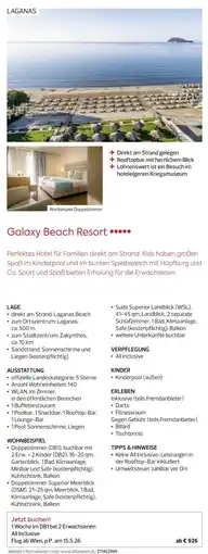 Billa Reisen Galaxy Beach Resort Angebot