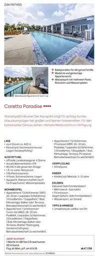 Billa Reisen Caretta Paradise Angebot