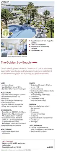 Billa Reisen The Golden Bay Beach Angebot