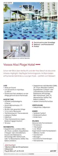 Billa Reisen Vassos Nissi Plage Hotel Angebot