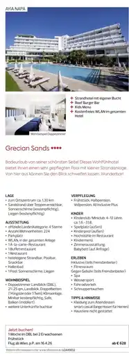 Billa Reisen Grecian Sands Angebot