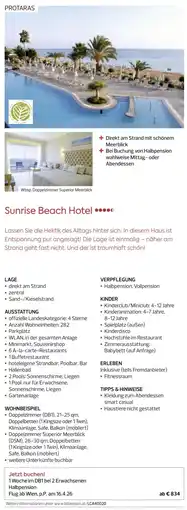 Billa Reisen Sunrise Beach Hotel Angebot