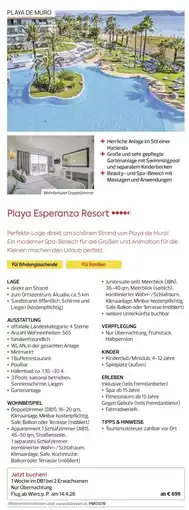 Billa Reisen Playa Esperanza Resort Angebot