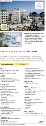 Billa Reisen Iberostar Waves Alcudia Park Angebot