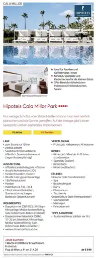 Billa Reisen Hipotels Cala Millor Park Angebot