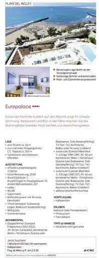 Billa Reisen Europalace Angebot
