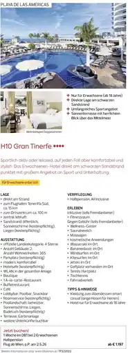 Billa Reisen H10 Gran Tinerfe Angebot