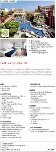 Billa Reisen Best Jacaranda Angebot