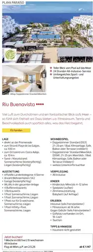Billa Reisen Riu Buenavista Angebot