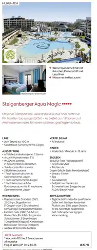Billa Reisen Steigenberger Aqua Magic Angebot