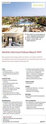 Billa Reisen Sentido Mamlouk Palace Resort Angebot