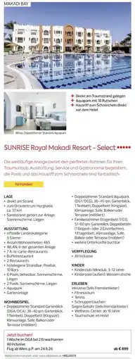Billa Reisen SUNRISE Royal Makadi Resort - Select Angebot