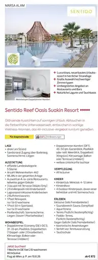 Billa Reisen Sentido Reef Oasis Suakin Resort Angebot