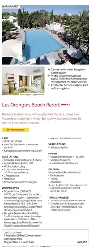 Billa Reisen Les Orangers Beach Resort Angebot