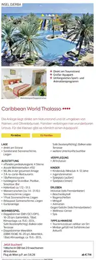 Billa Reisen Caribbean World Thalasso Angebot
