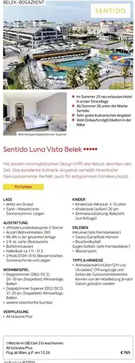 Billa Reisen Sentido Luna Vista Belek Angebot