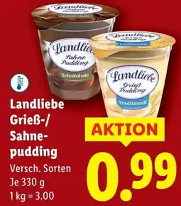 Lidl Landliebe Grieß-/ Sahne- pudding Angebot