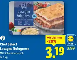 Lidl Chef Select Lasagne Bolognese Angebot
