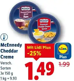 Lidl McEnnedy Cheddar Creme Angebot