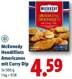 Lidl McEnnedy Hendlfilets Americanos mit Curry Dip Angebot